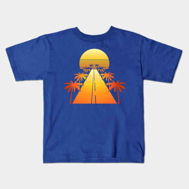 Retro Drive Kids T-Shirt by ArtRight